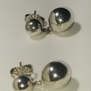 Ultrafine Silver Bead Drop Earrings